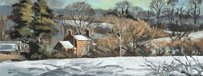 Richard Bell, Boraston Farm House Winter