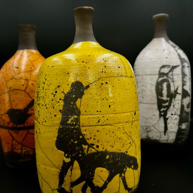 Raku vases