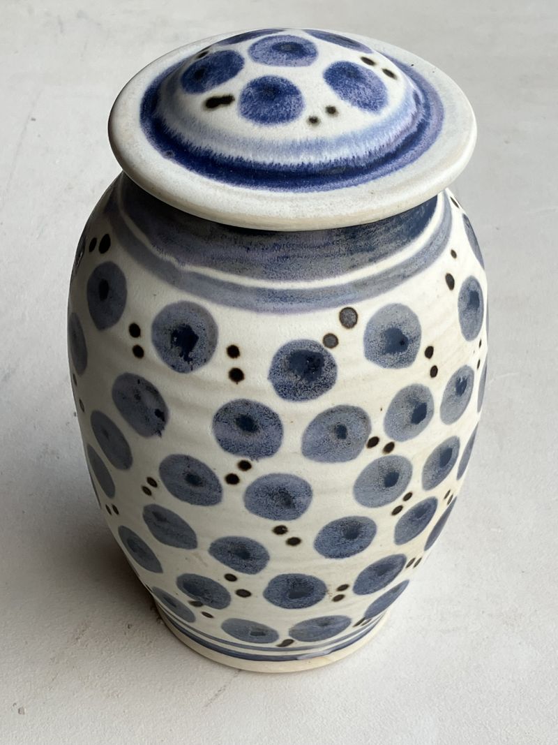 stoneware storage jar