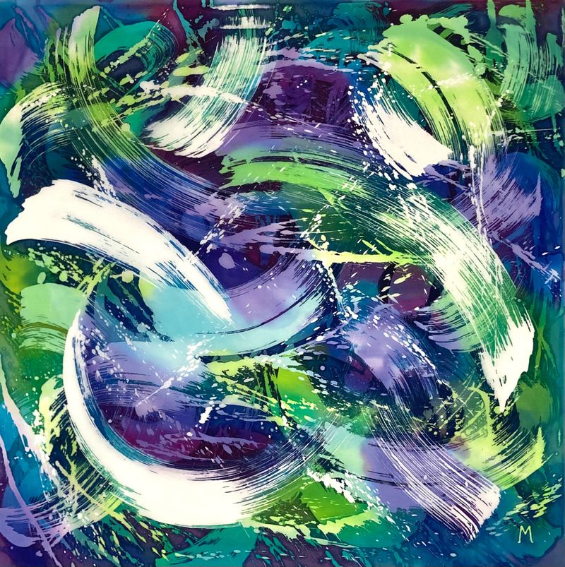 Wisteria’s Dance. Batik