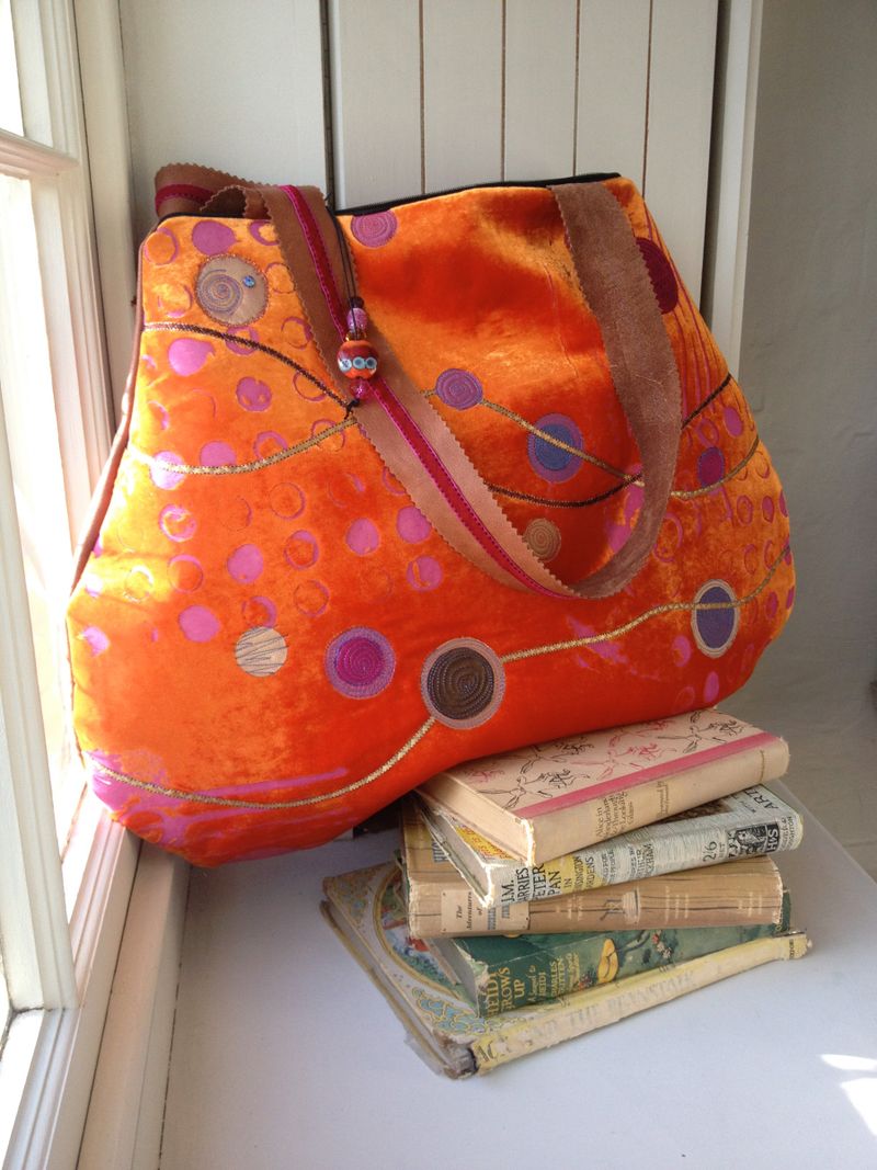 Swedish Sunset velvet bag