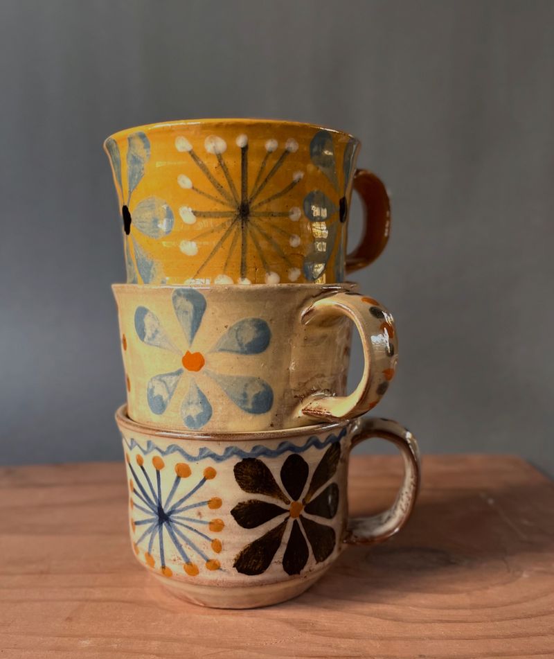 Earthenware cups