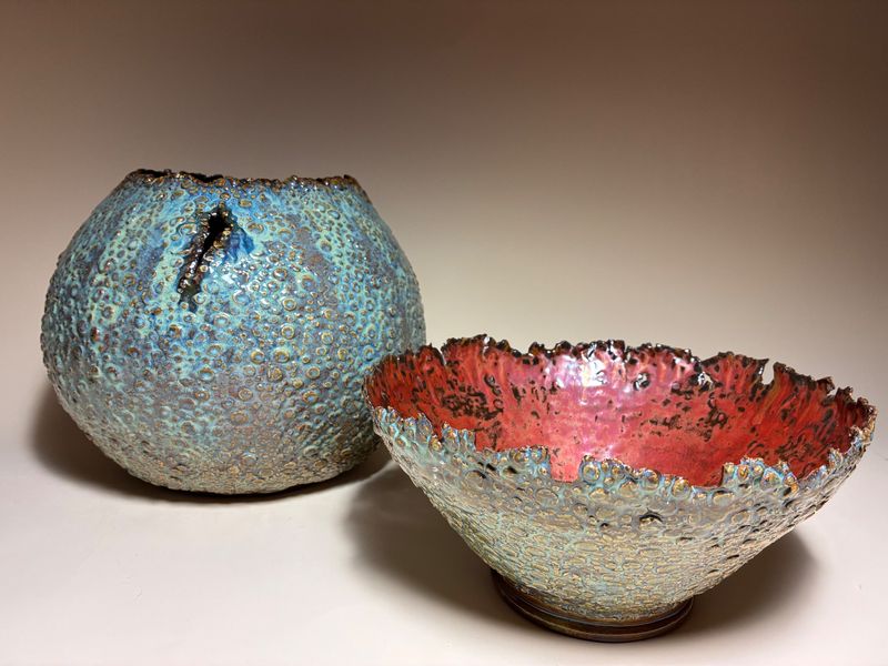 Turquoise Shipwreck bowl and lanturn
