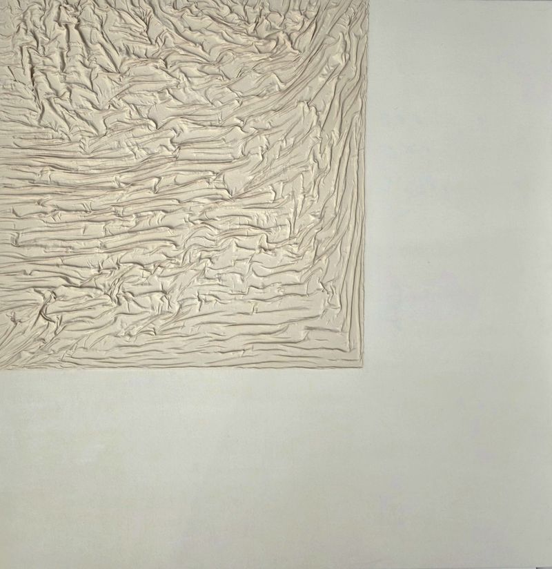 Square on Square (sculptured Textile on Canvas)