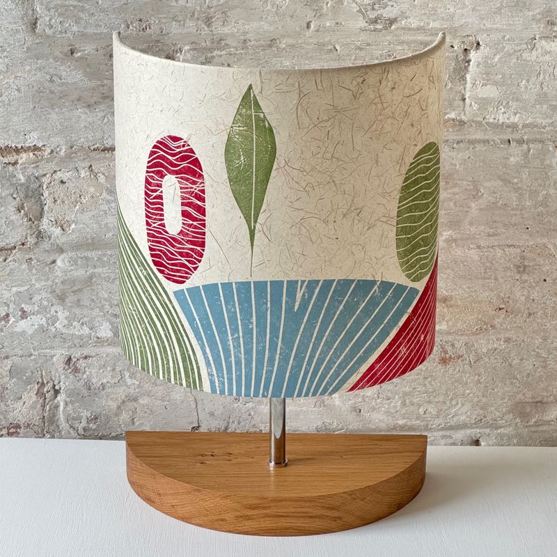 Handprinted half lamp