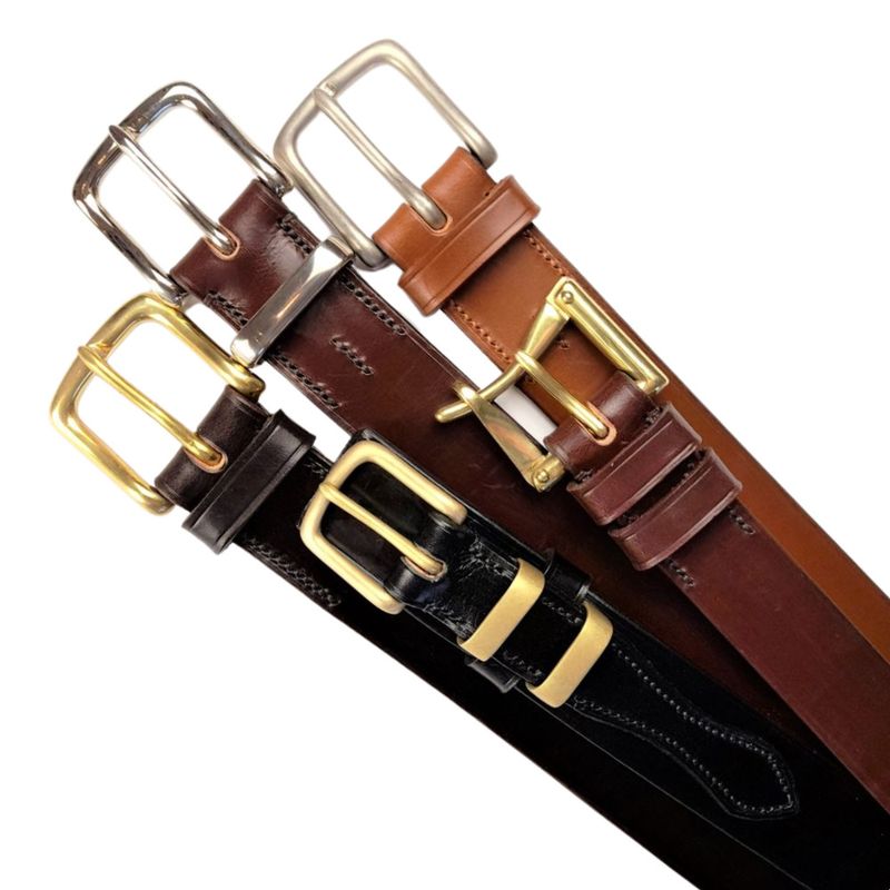 British bridle leather belts