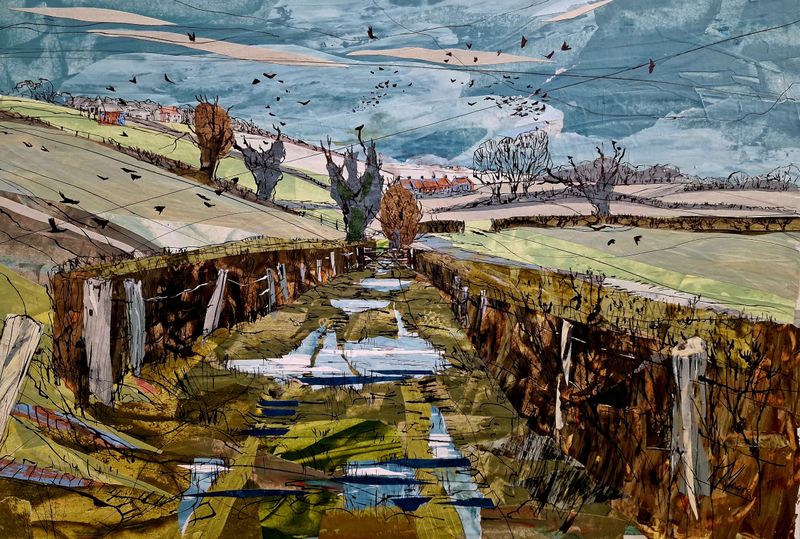 Waterlogged drove road