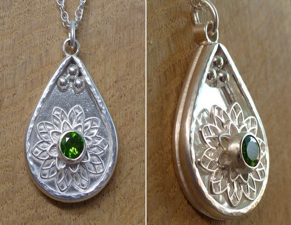 Tsavorites in Silver