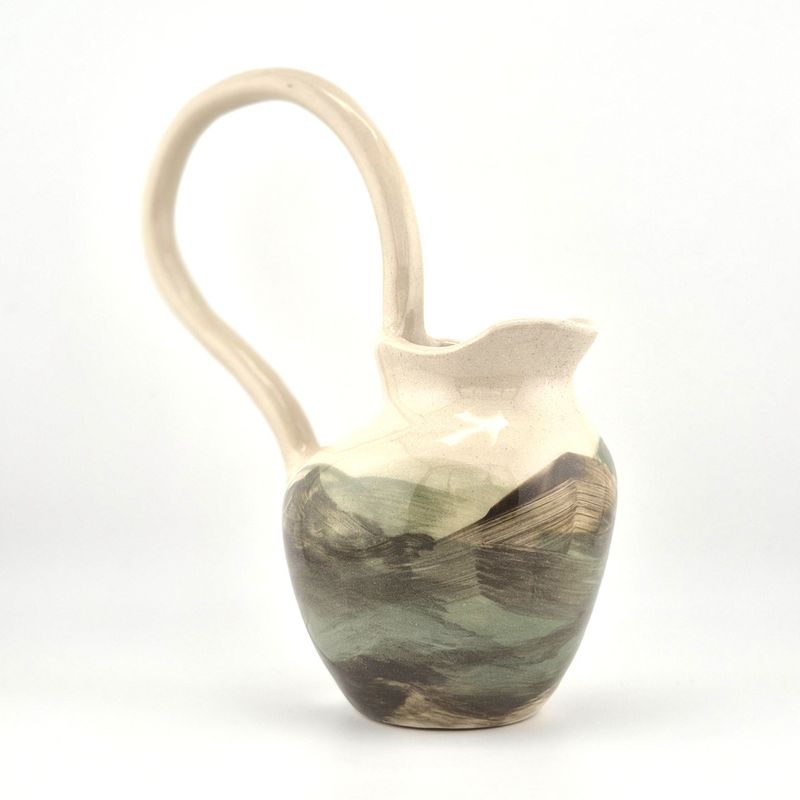 Slipware Loop Handled Jug