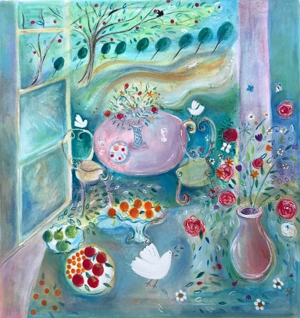 French Garden-Gouache