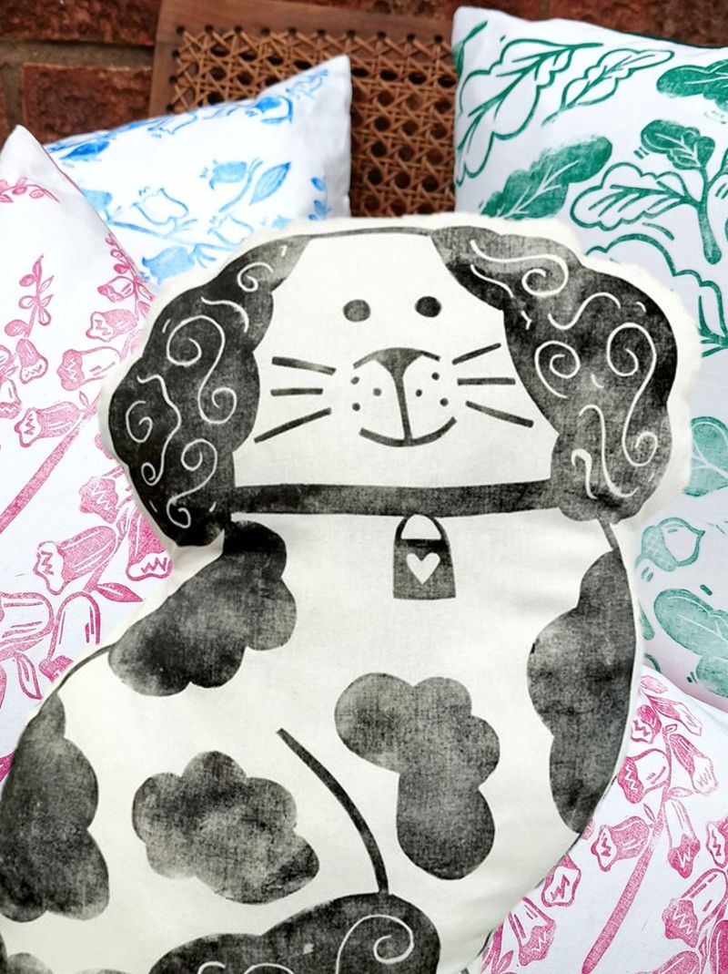 Betty Cushion & block prints