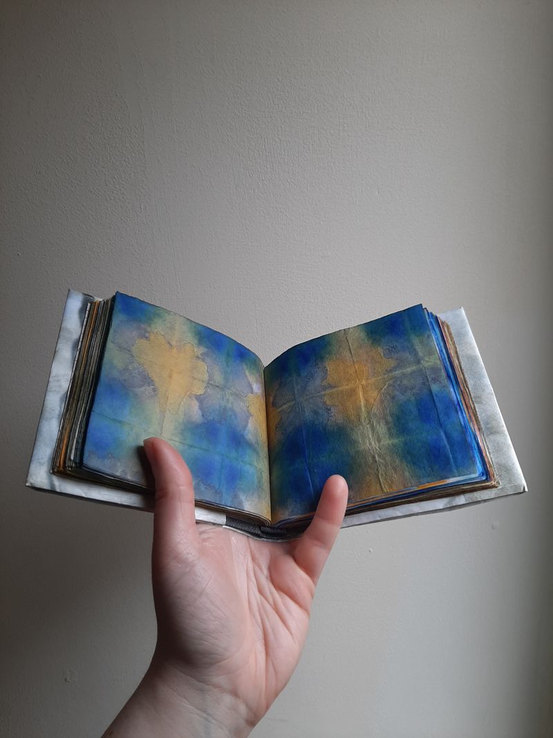 Book made with dyed papers