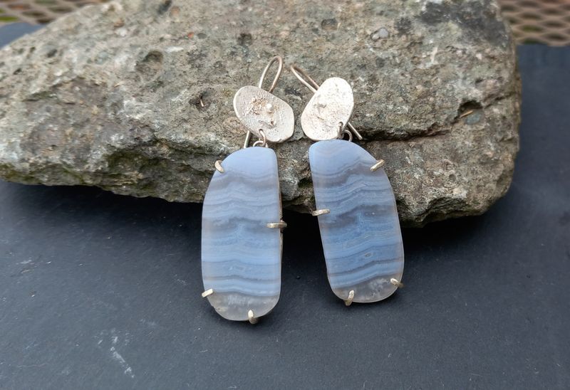 blue lace agate slices