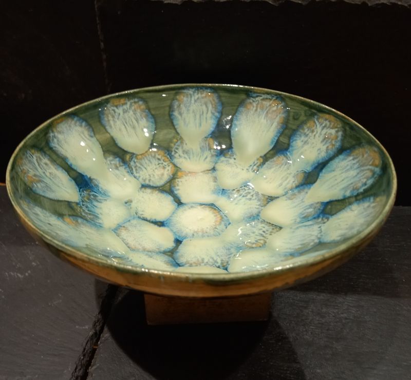 Large green toned bowl