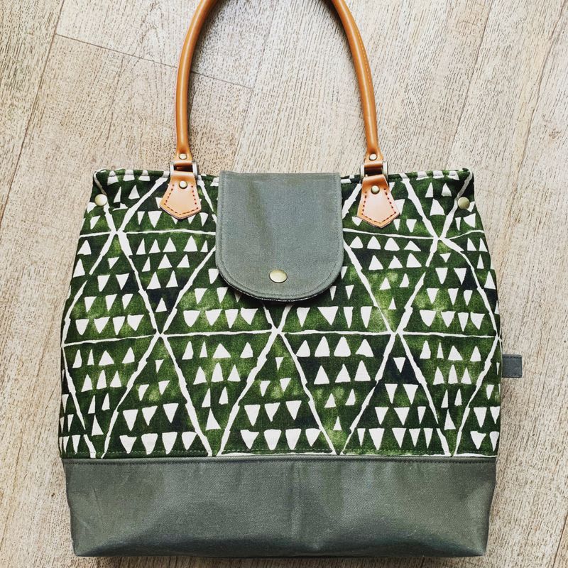 Handmade canvas tote bag