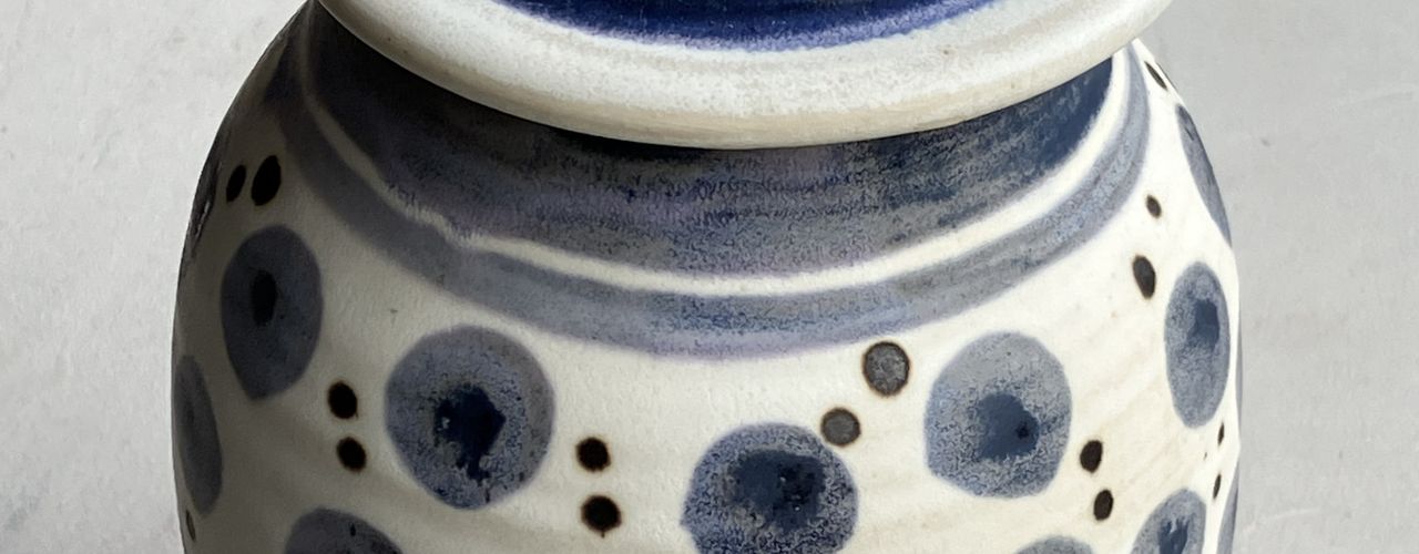 stoneware storage jar