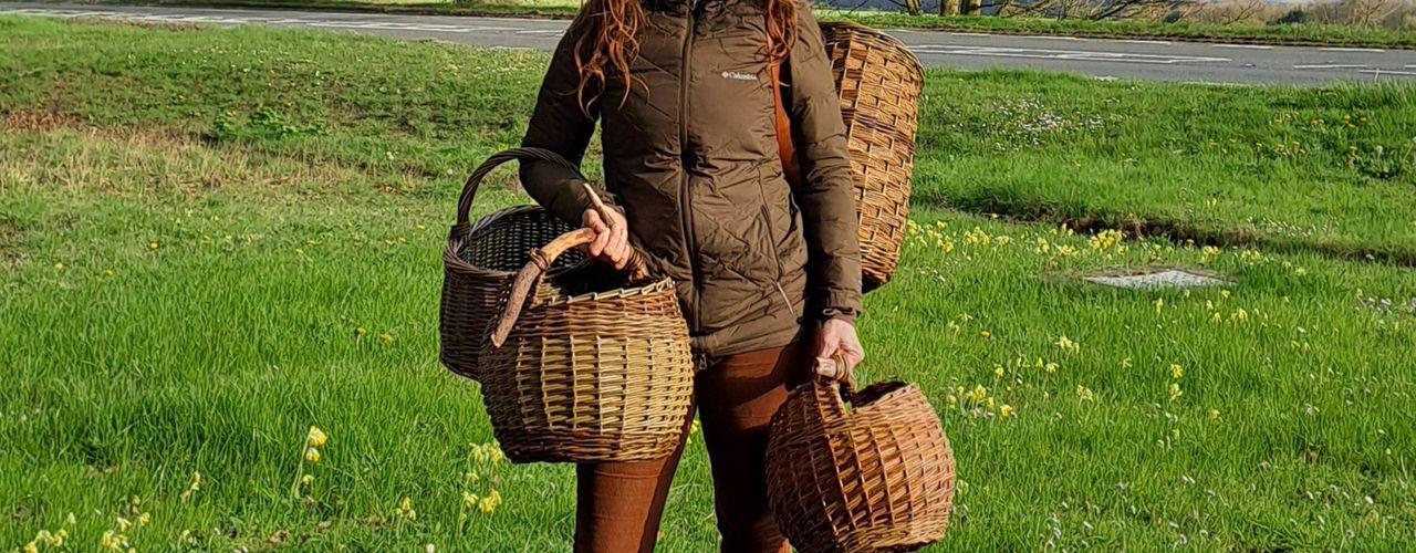 Amanda Rayner with some of her baskets