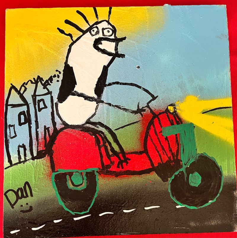Seagull On A Vespa