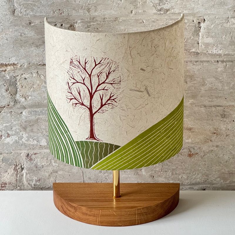 Linocut Tree table lamp