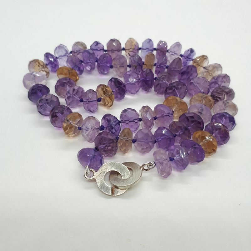 Ametrine and silver necklace