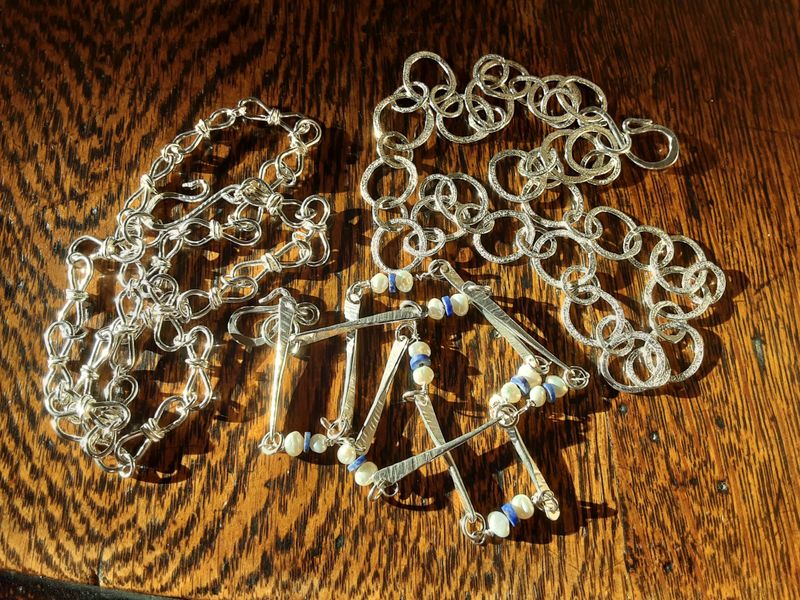 Hand made silver chains