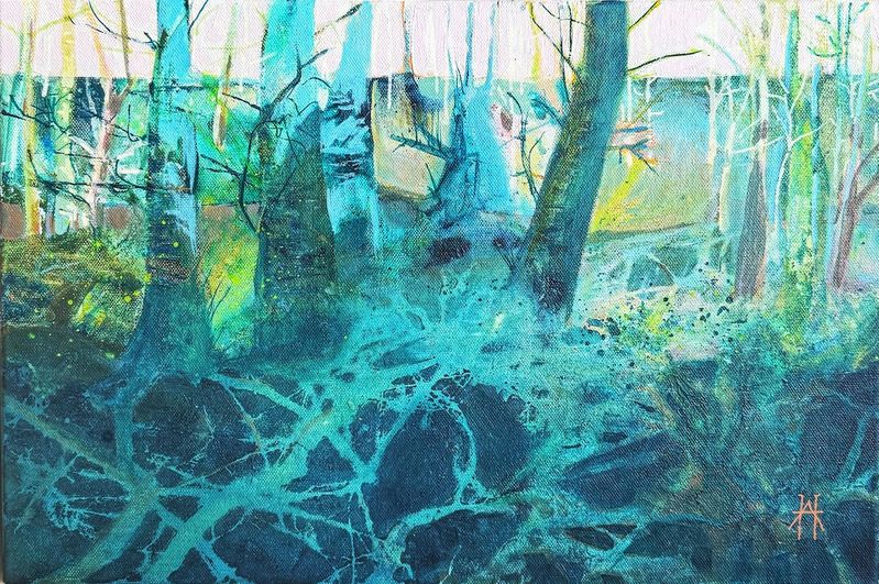 Wood wild web, spring