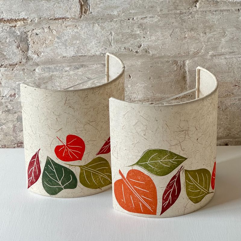 Handprinted wall shades