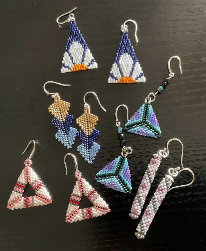 Beadwoven earrings