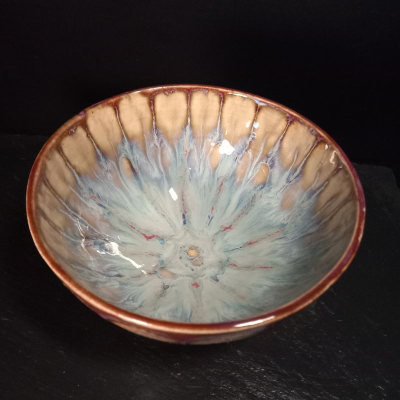 Red toned olive bowl